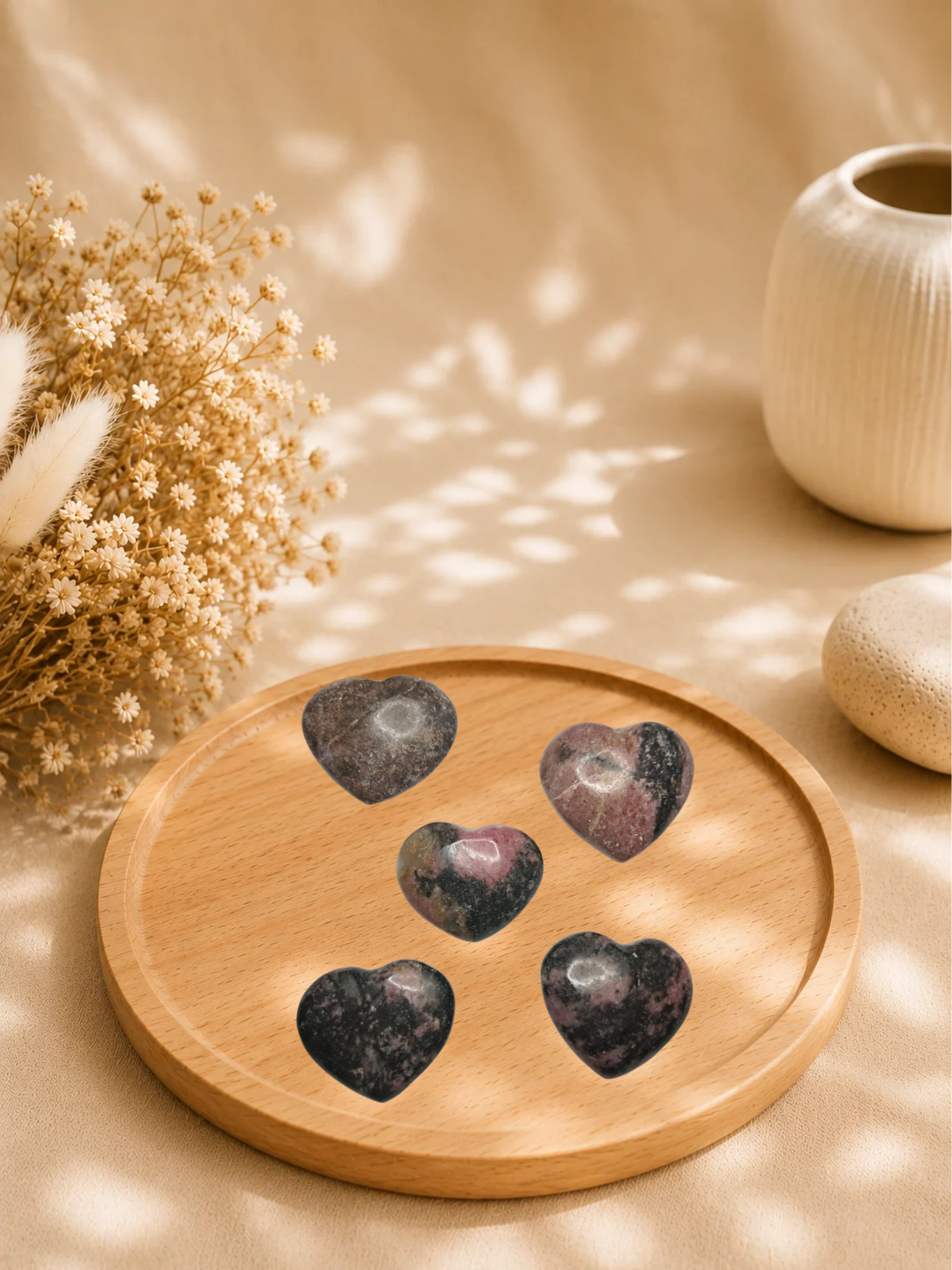 Cœur en Rhodonite Naturelle