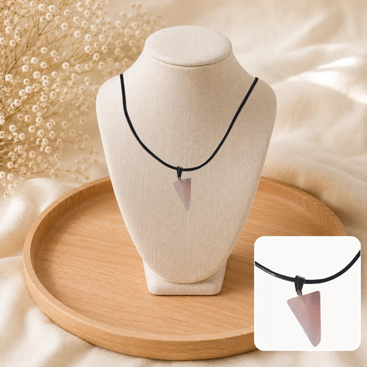 ✨ Collier Éclat de Quartz Rose