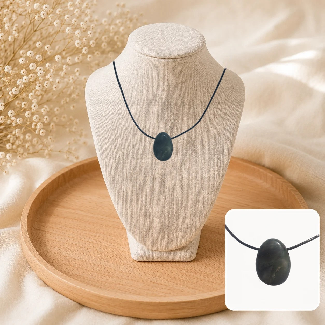 ❤️ Collier Horizon de Jaspe Héliotrope