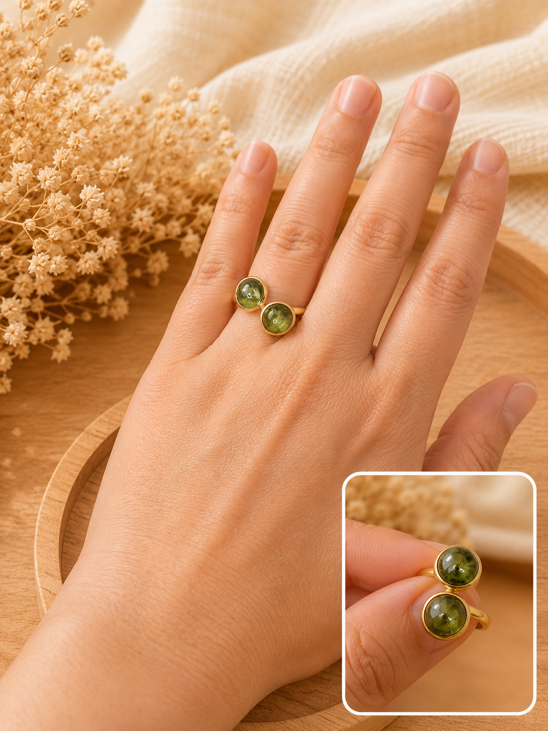 Bague Duo Unakite