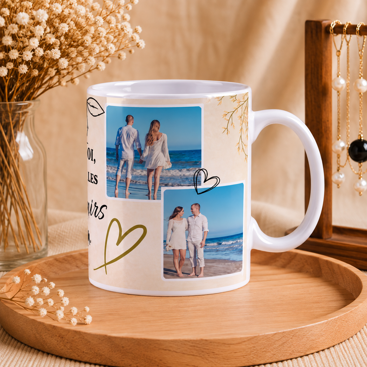 ☕ Mug personnalisé "Amour" – Toi & Moi