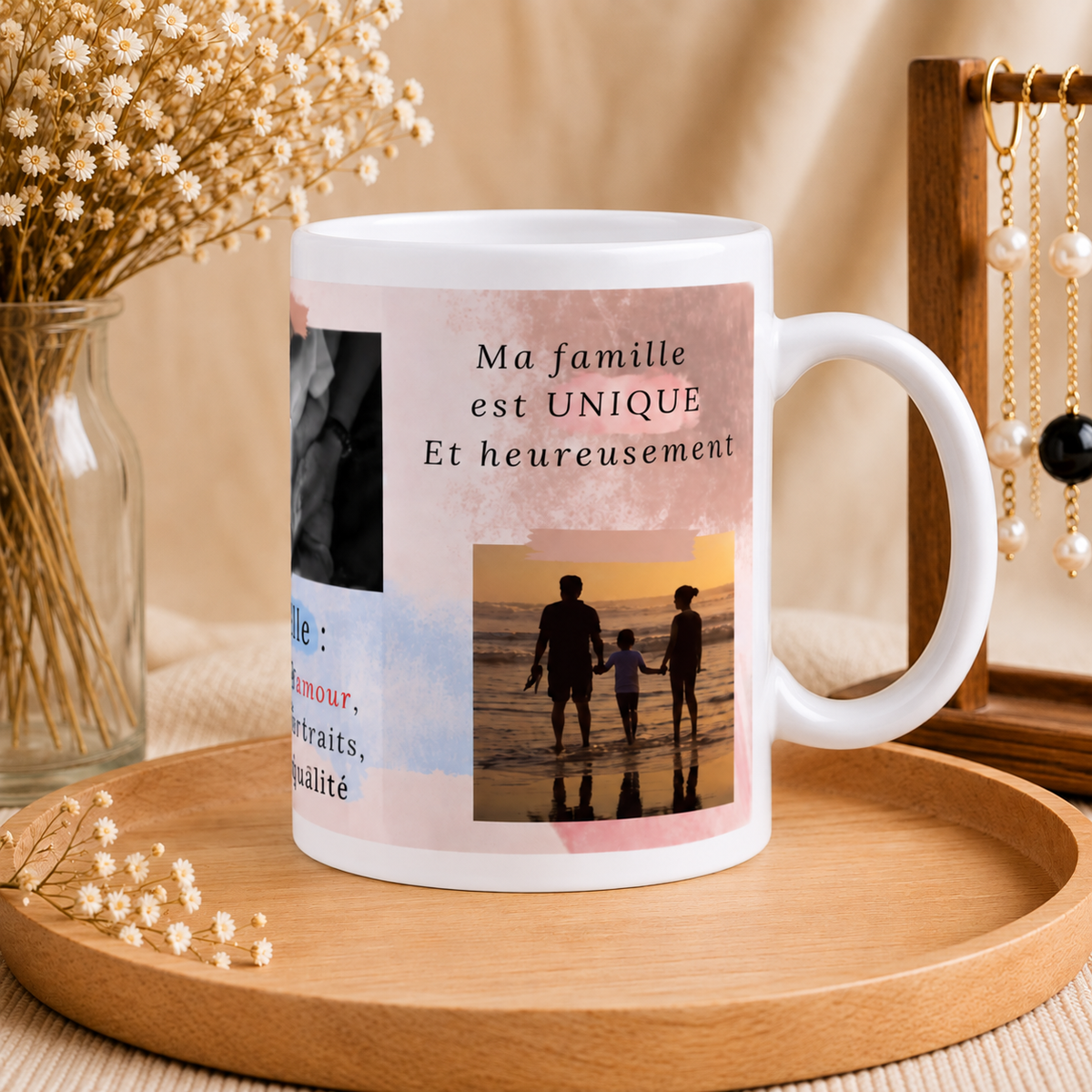 ☕ Mug humour personnalisé « Famille » – Notre Tribu