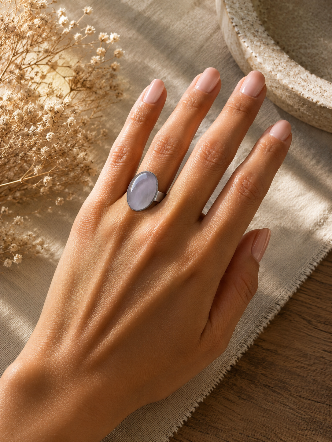 Bague Ovale Classique Améthyste