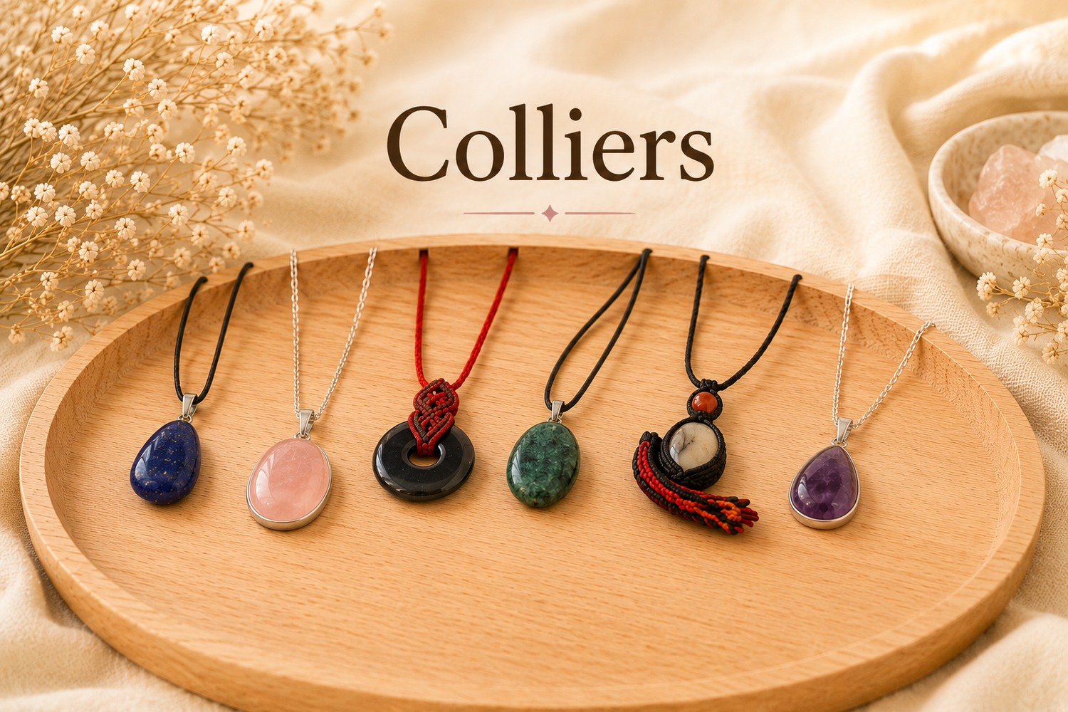 📿 Colliers lithothérapie