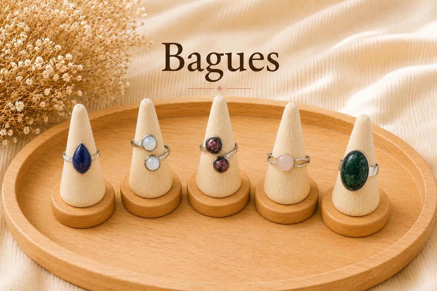 💍 Bagues lithothérapie