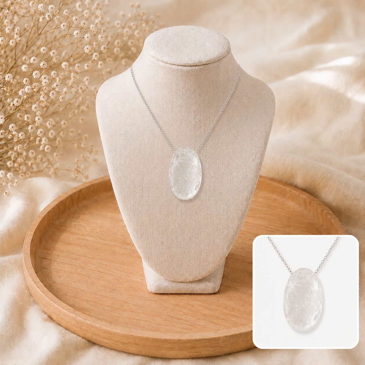 🤍 Collier Harmonie de Cristal de Roche