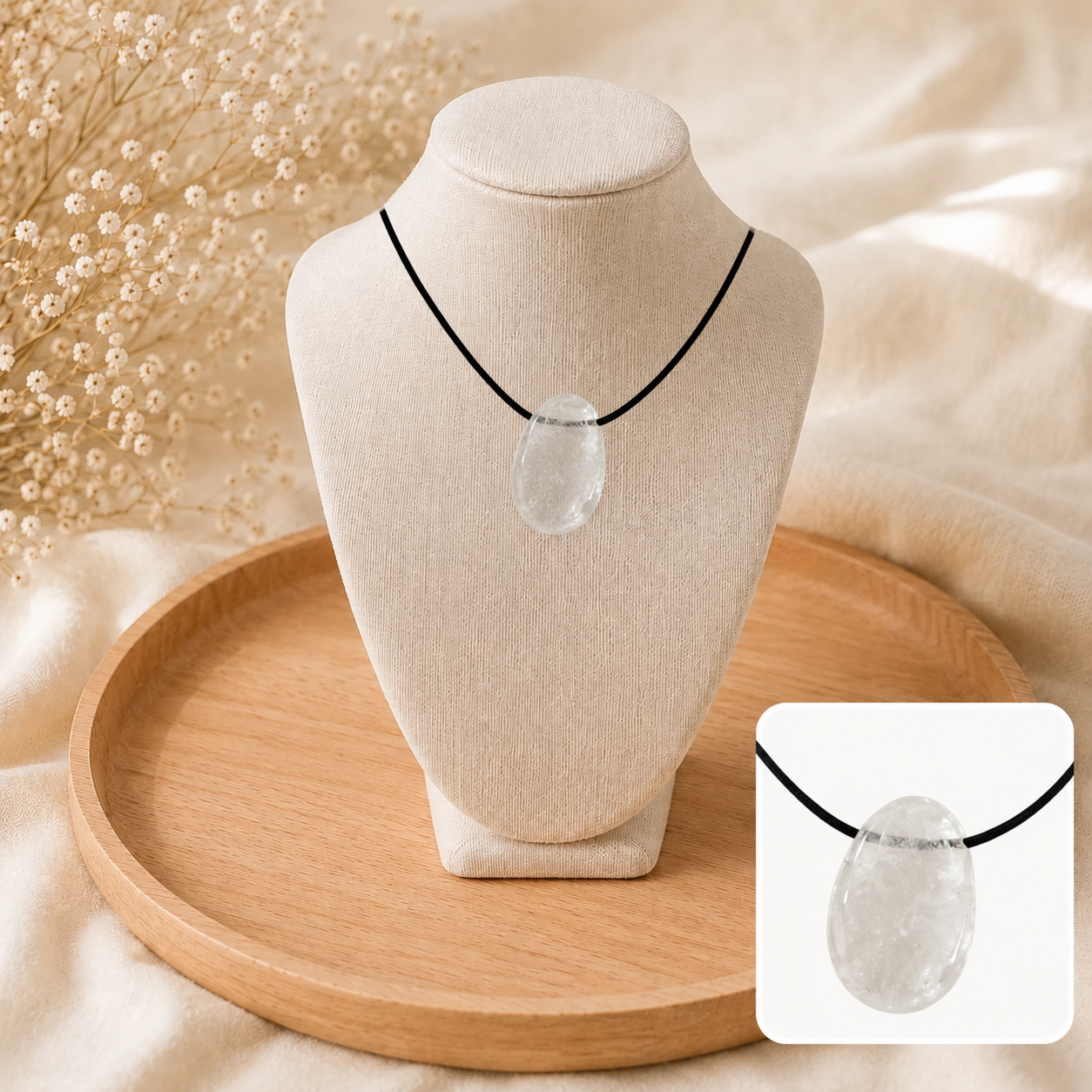 🤍 Collier Harmonie de Cristal de Roche