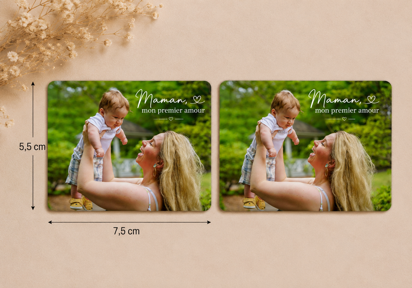 Magnet personnalisé photo + texte