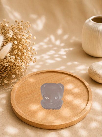Grenouille en Quartz Rose Naturel