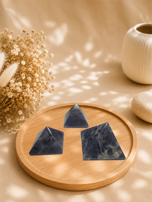 Pyramide en Cordiérite Naturelle