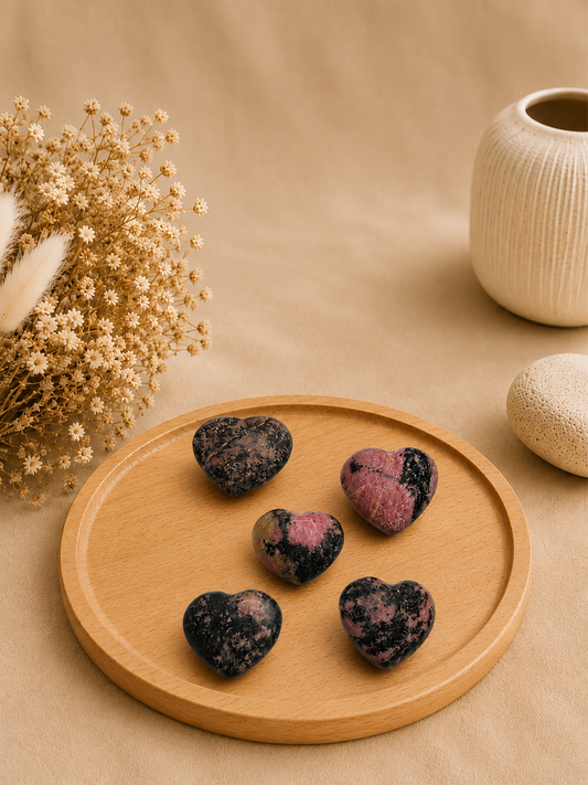 Cœur en Rhodonite Naturelle