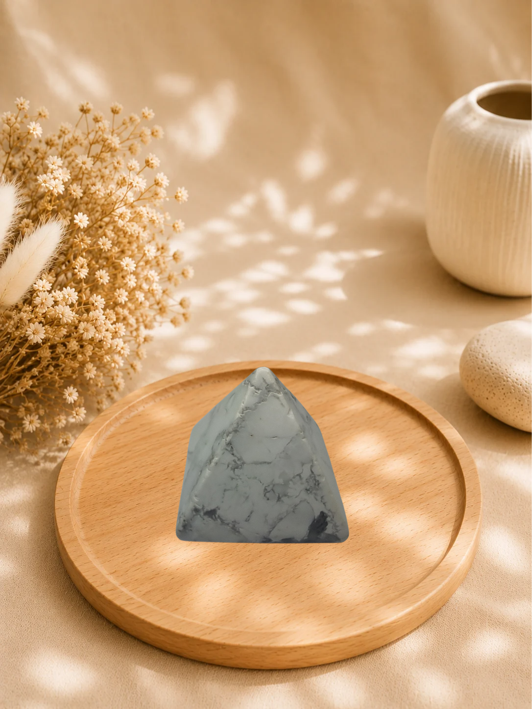 Pyramide en Howlite Naturelle