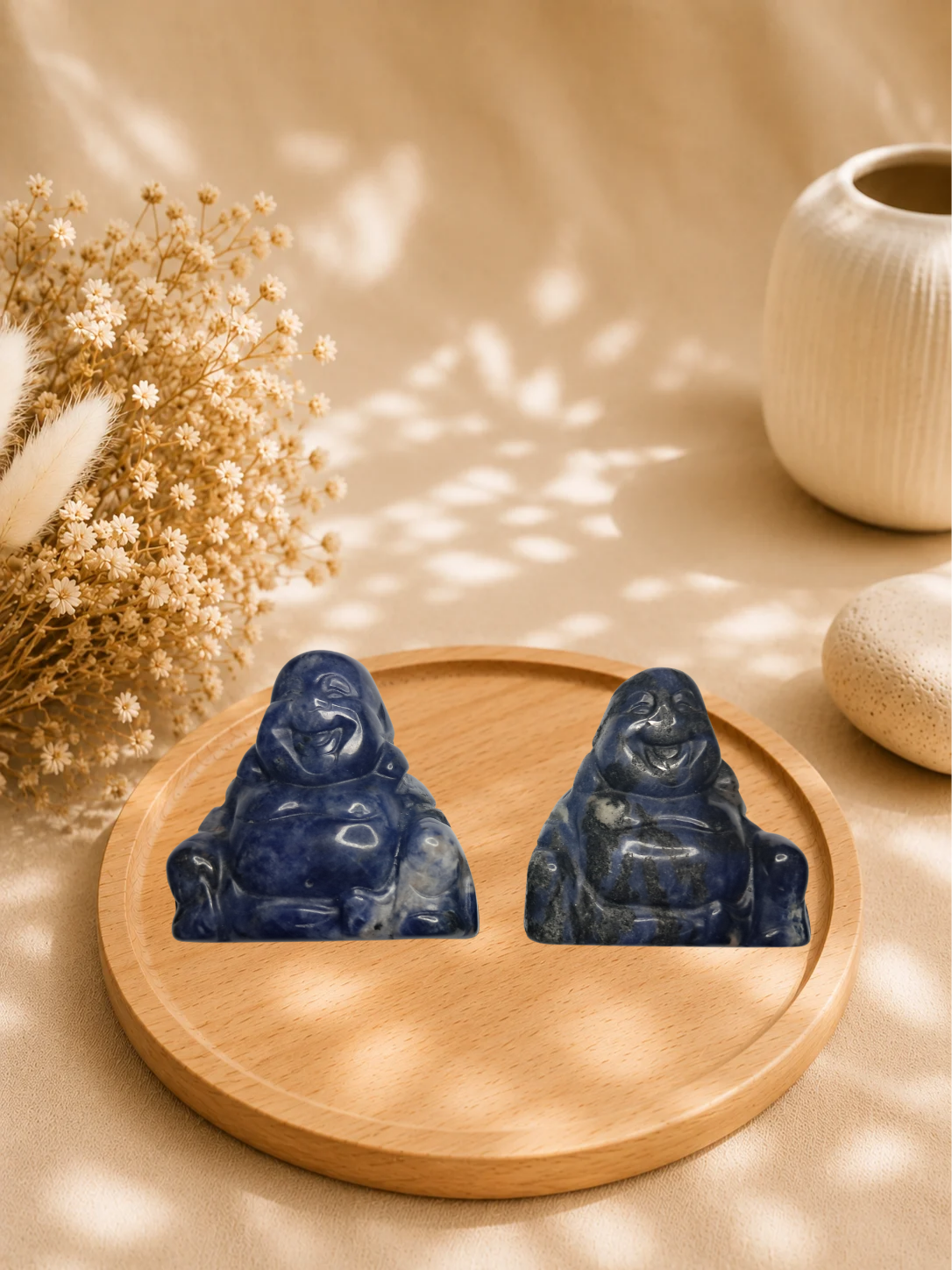 Bouddha en Sodalite Naturelle