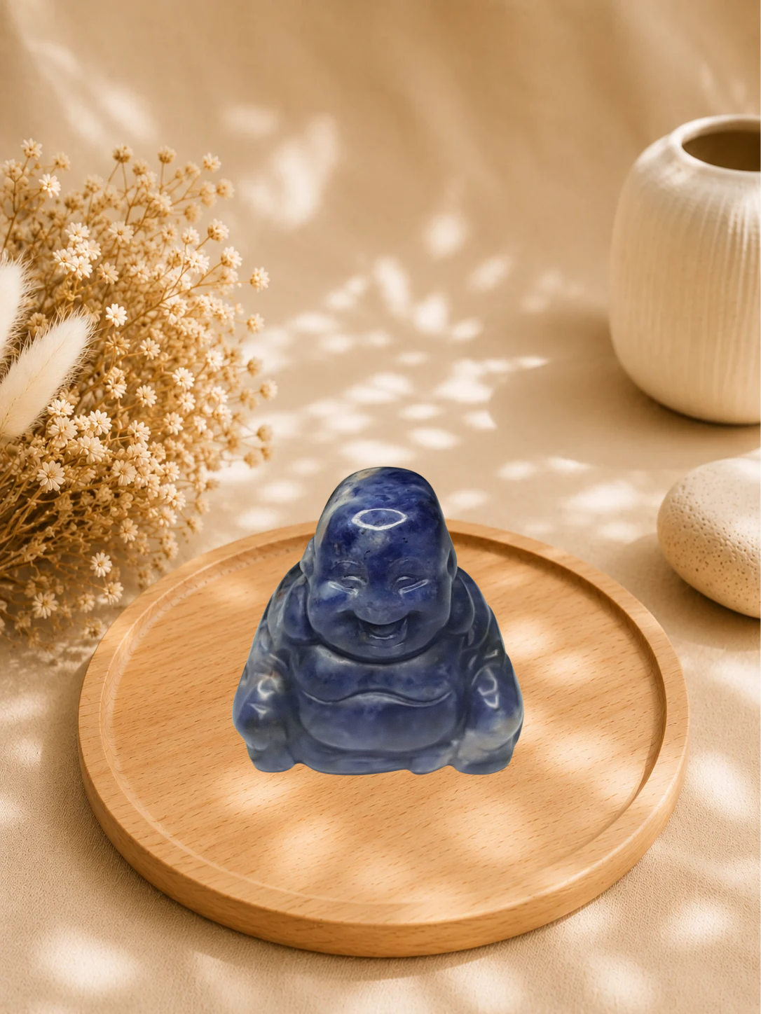 Bouddha en Sodalite Naturelle