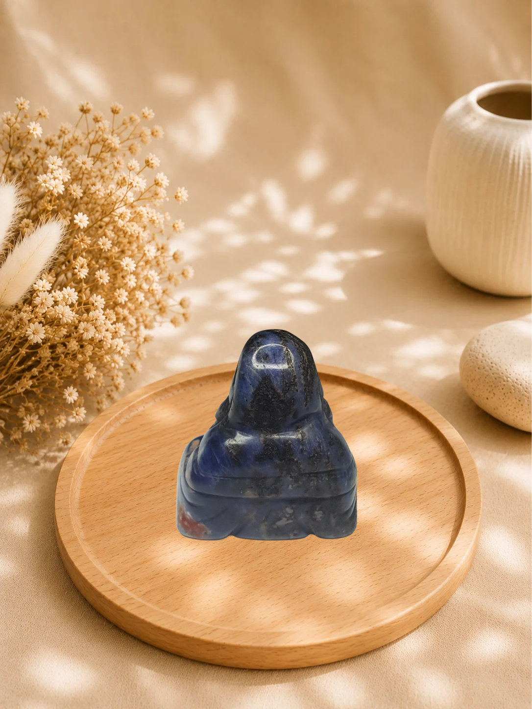 Bouddha en Sodalite Naturelle