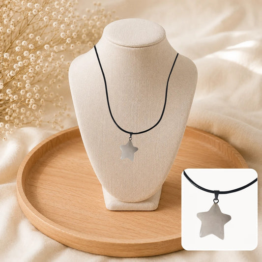 ⭐ Collier Étoile de Quartz Rose