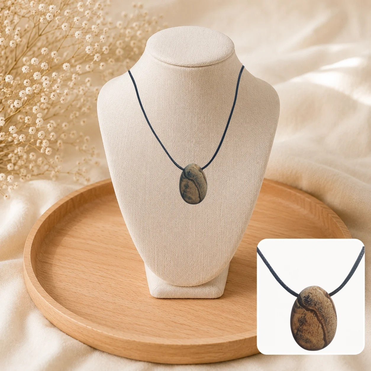 🏜️ Collier Horizon de Jaspe Paysage