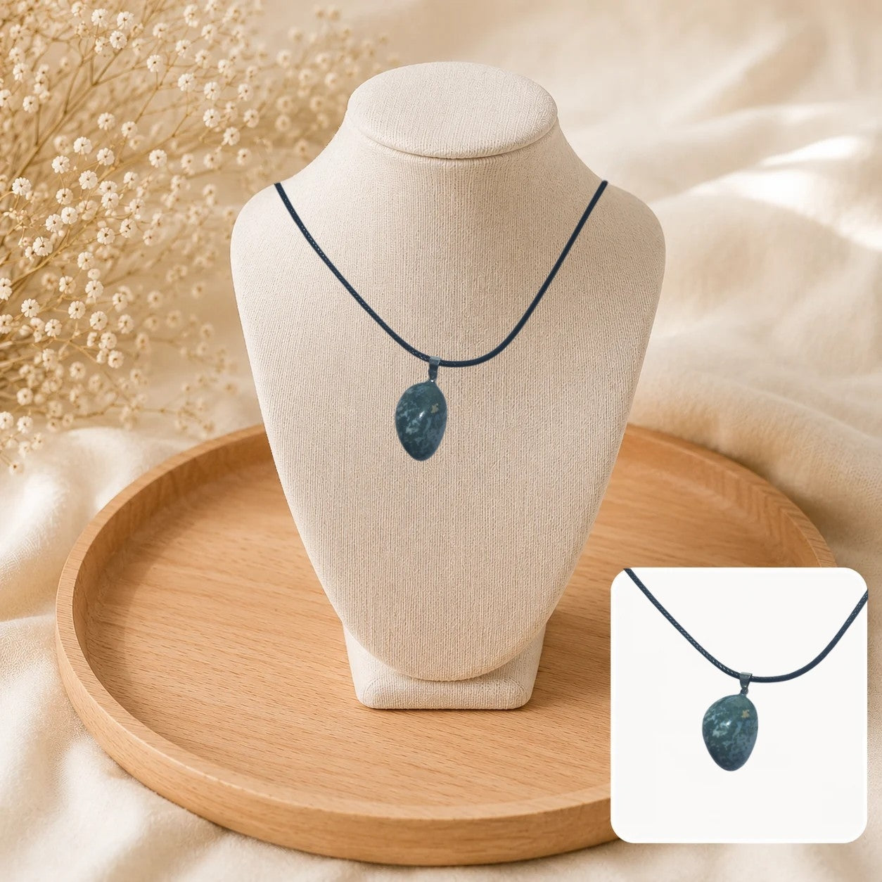 💚 Collier Essence d'Agate Mousse
