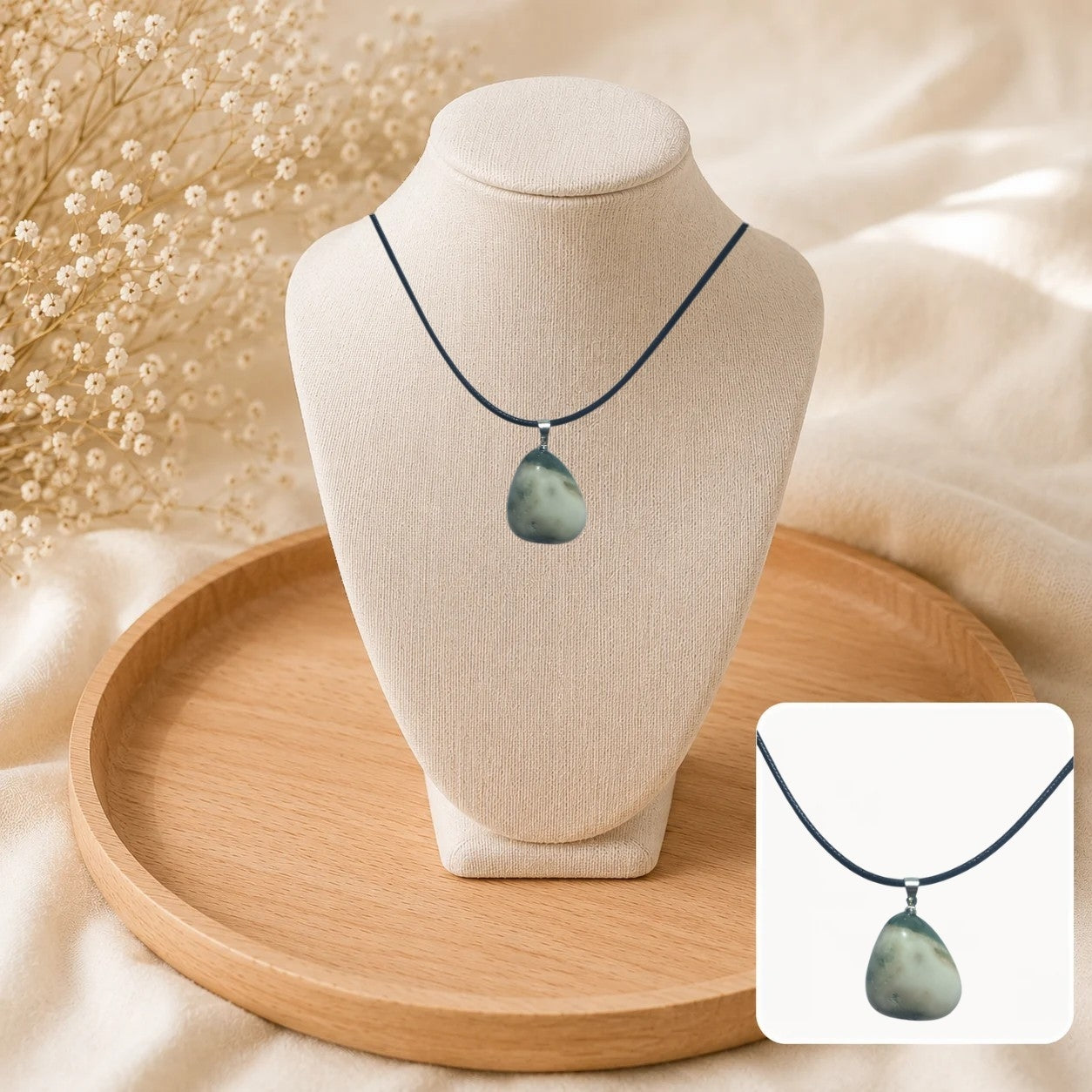 💚 Collier Essence d'Agate Mousse