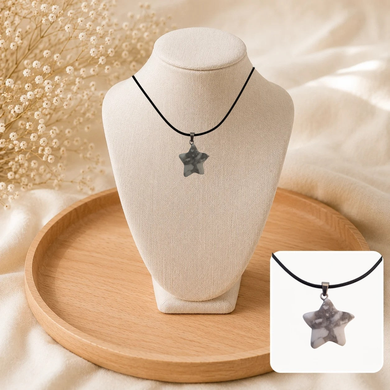 ⭐ Collier Étoile Howlite
