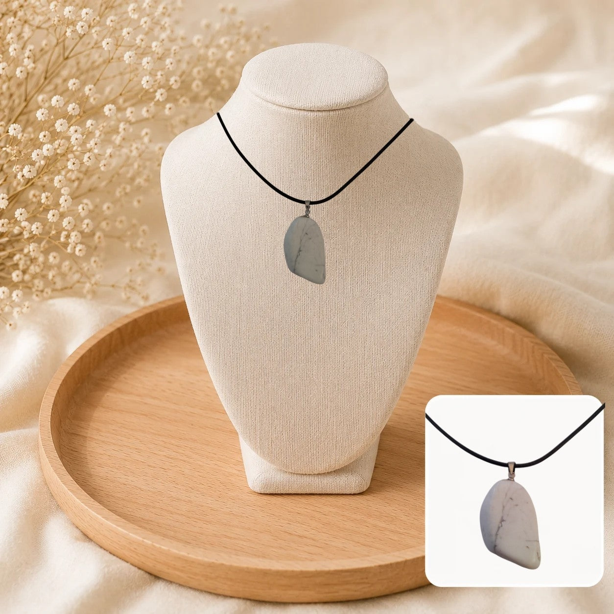 🤍 Collier Essence de Howlite