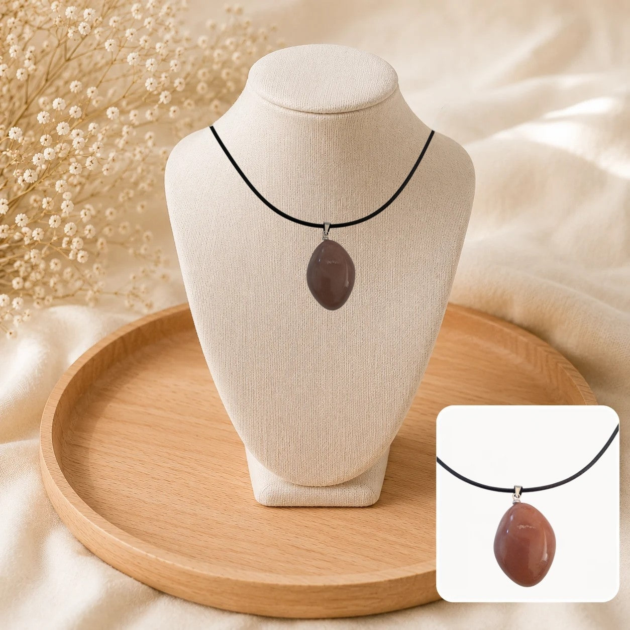 🤍 Collier Essence de Pierre de Lune