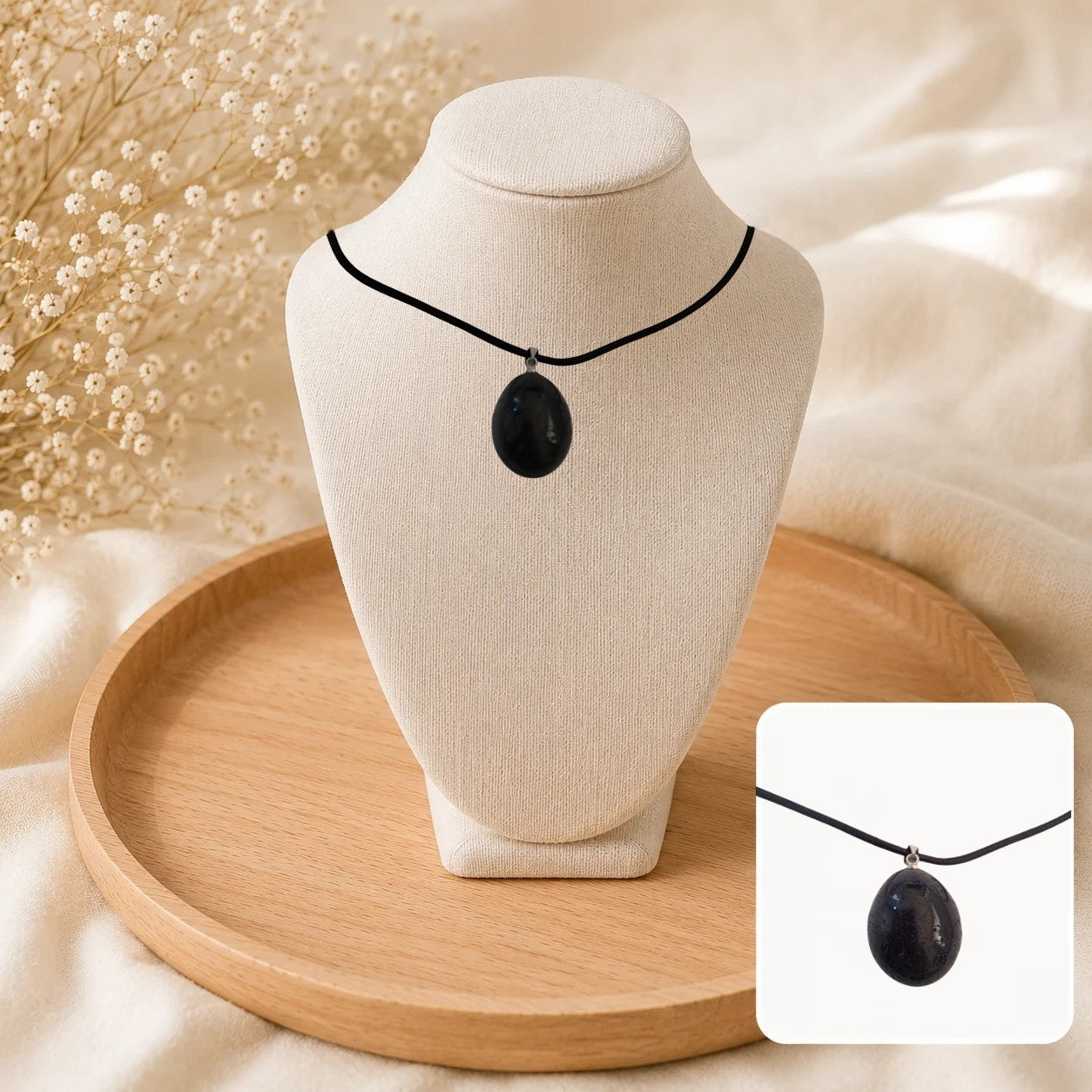🤍 Collier Essence de Tourmaline Noire