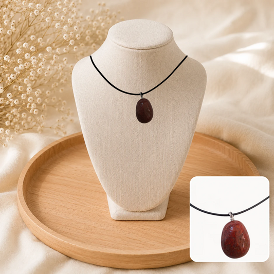 ❤️ Collier Essence de Jaspe Rouge