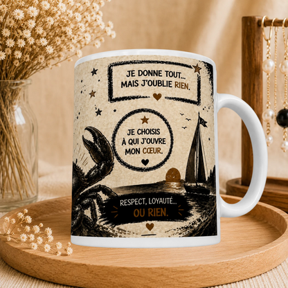 🦀 Mug Signe Astro Cancer Homme ♋