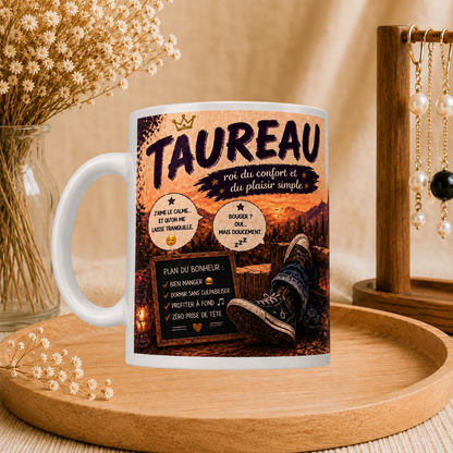 🐂 Mug Signe Astro Taureau Homme ♉