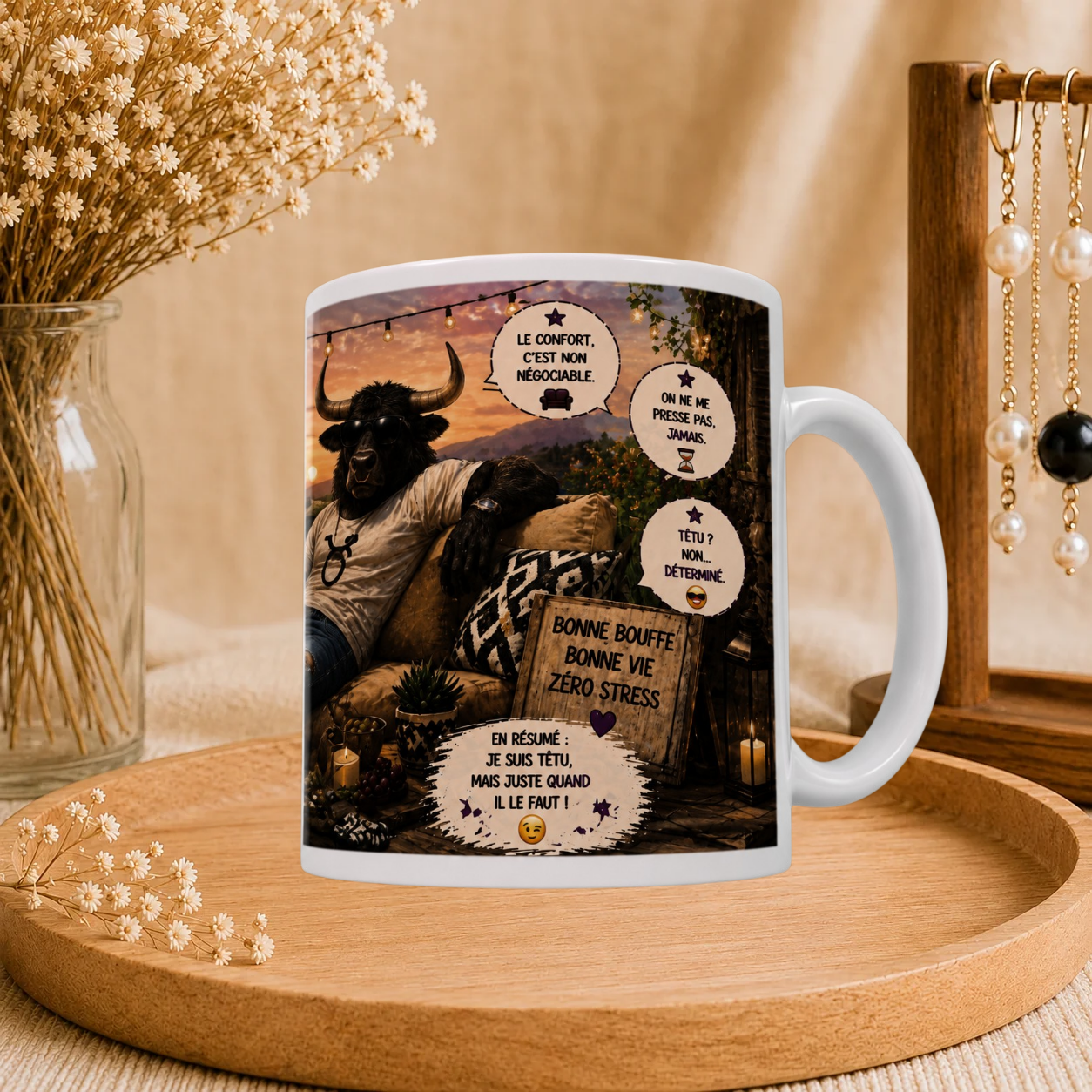 🐂 Mug Signe Astro Taureau Homme ♉