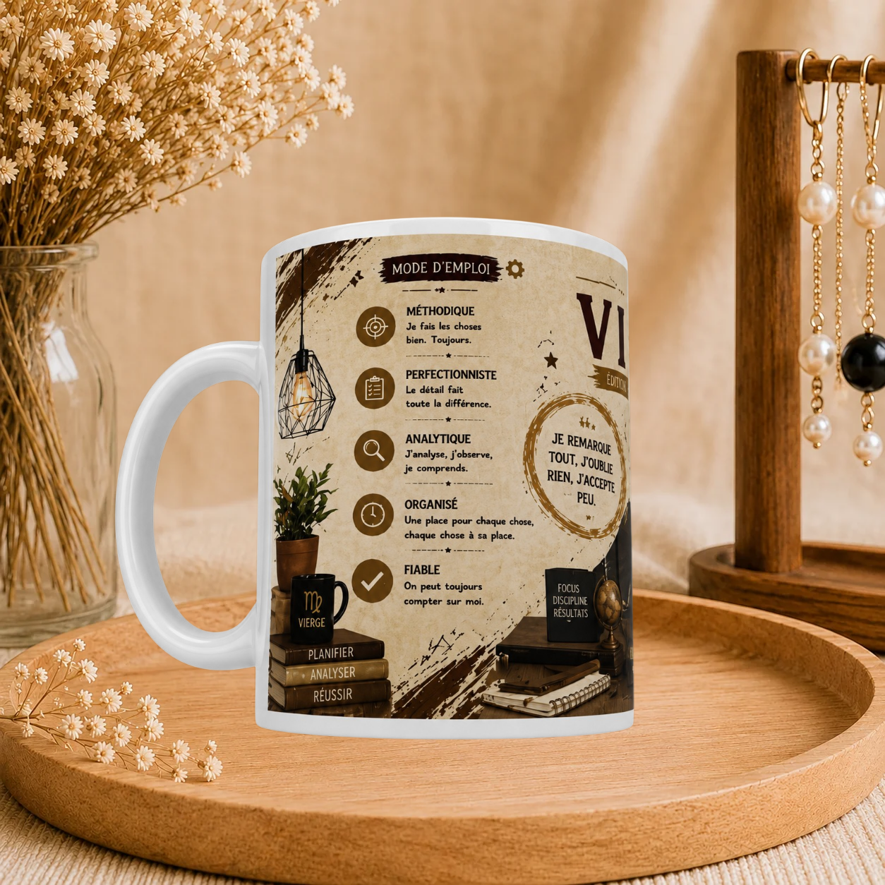 ♍ Mug Signe Astro Vierge Homme