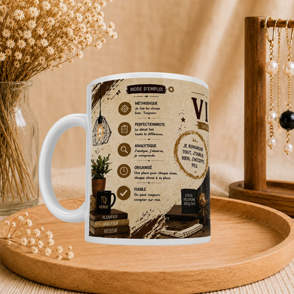 ♍ Mug Signe Astro Vierge Homme