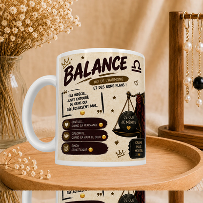 ⚖️ Mug Signe Astro Balance Homme ♎