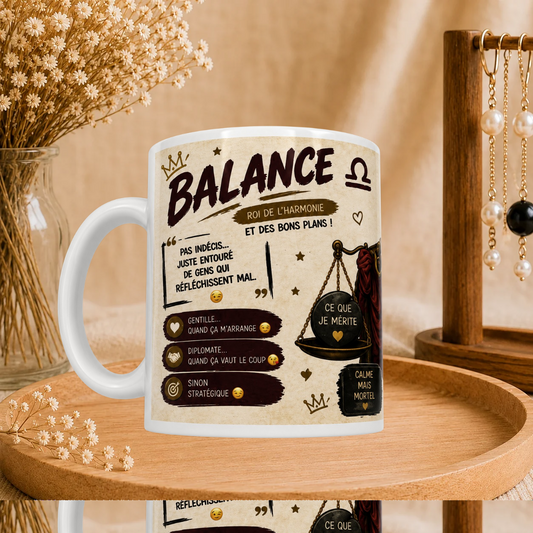 ⚖️ Mug Signe Astro Balance Homme ♎