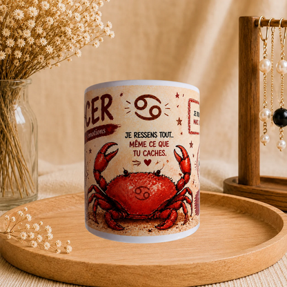 🦀 Mug Signe Astro Cancer Femme ♋