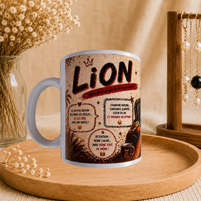 👑 Mug Signe Astro Lion Femme ♌