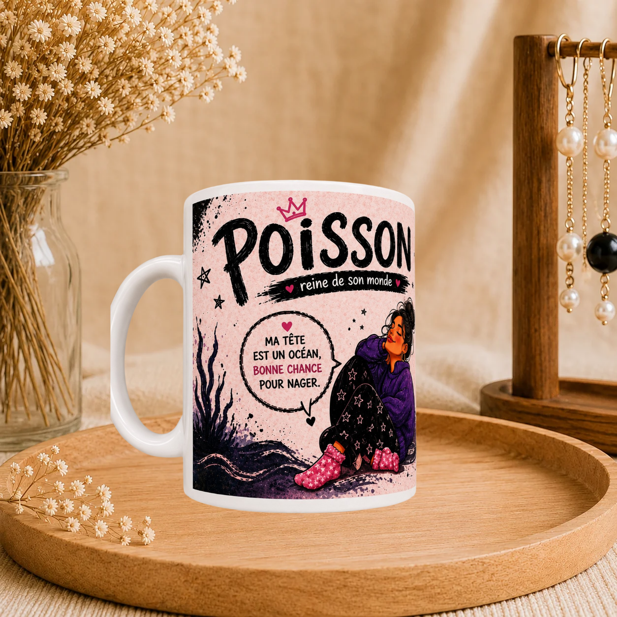 🐟 Mug Signe Astro Poissons Femme ♓