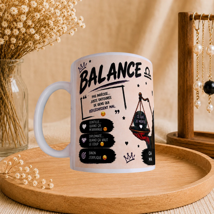 ⚖️ Mug Signe Astro Balance Femme ♎