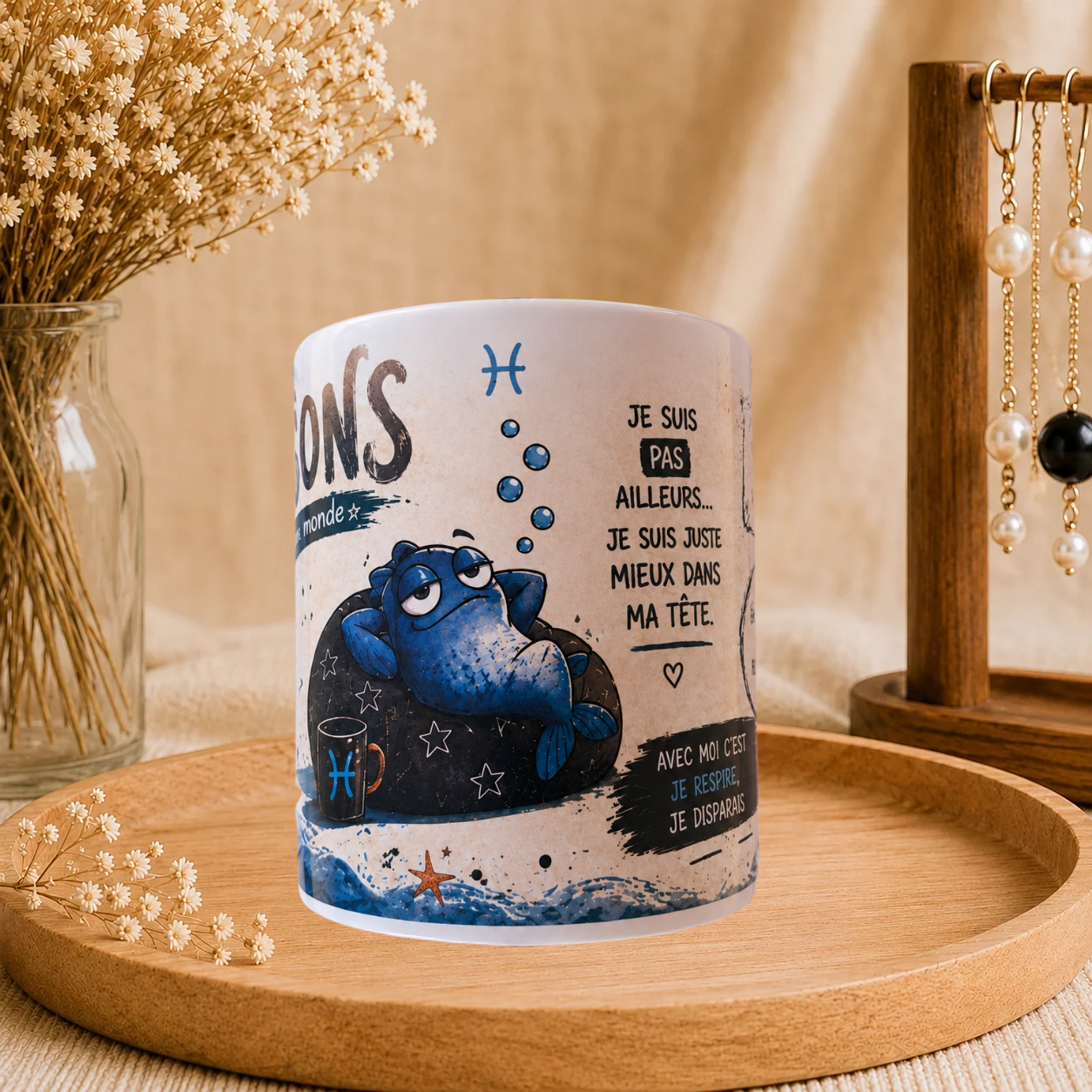 🐟 Mug Signe Astro Poissons Homme ♓