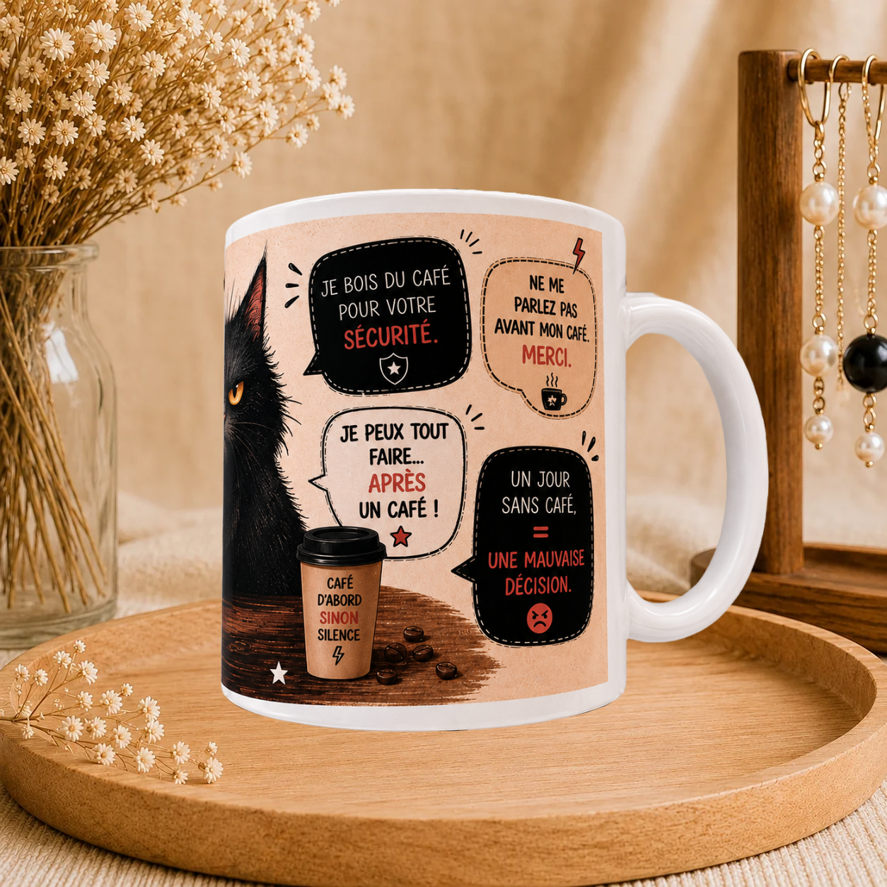 ☕ Mug Humour « Le Café, thérapie officielle »