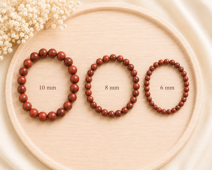 Bracelet Jaspe rouge naturel