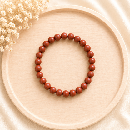 Bracelet Jaspe rouge naturel