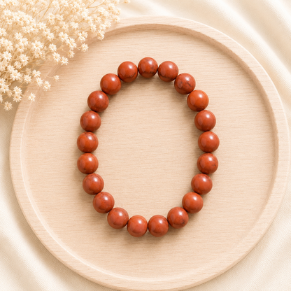 Bracelet Jaspe rouge naturel