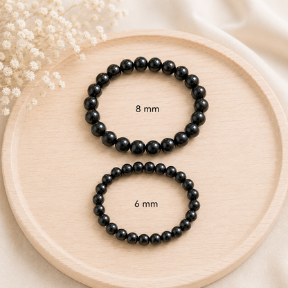 Bracelet Obsidienne noire naturelle