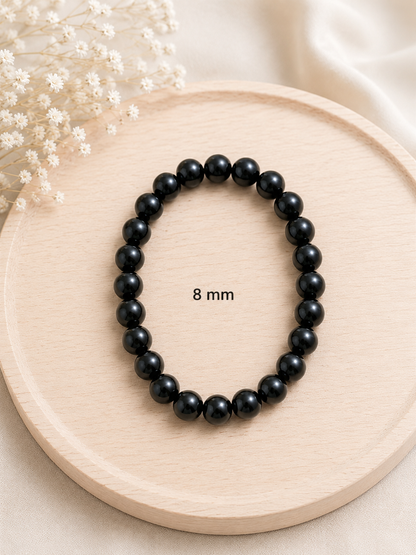 Bracelet Obsidienne noire naturelle