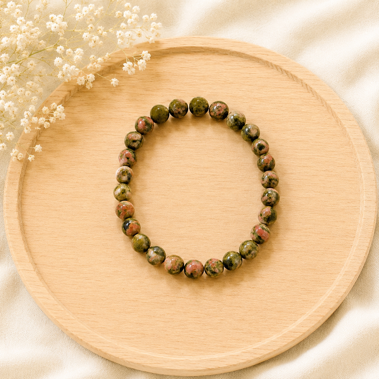 Bracelet Unakite naturelle