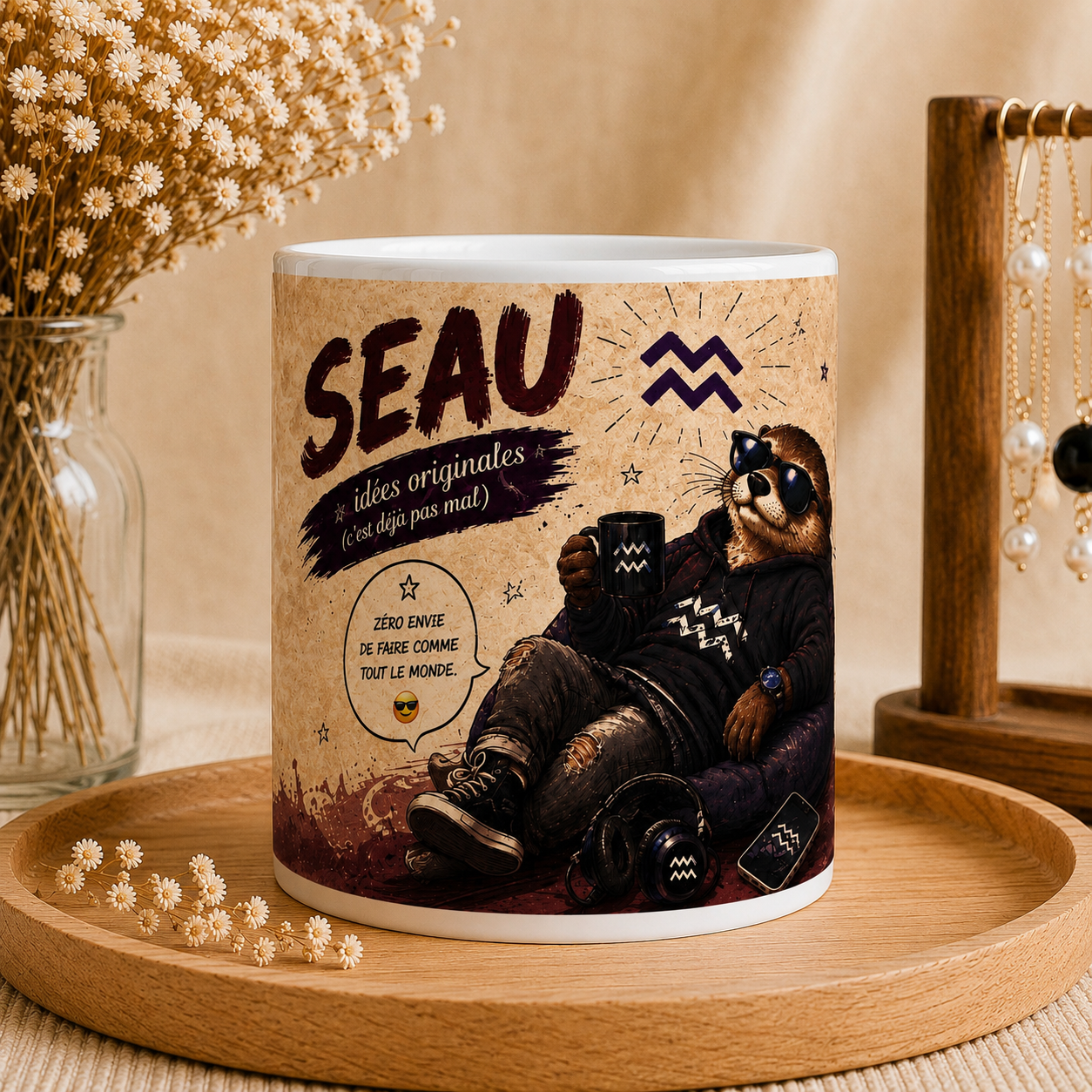 🌊 Mug Signe Astro Verseau Homme ♒
