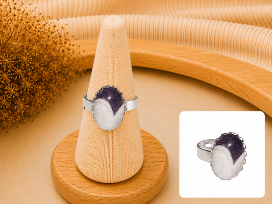 Bague Améthyste Chevron