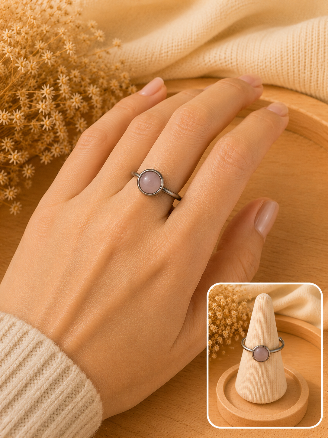 Bague Éclat Quartz Rose